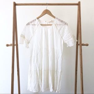 If by Sea White Eyelet Lace Mini Dress